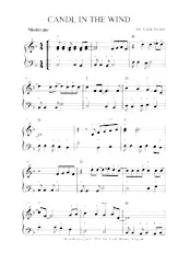 download the accordion score CANDL IN THE WIND Piano in PDF format