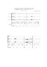 télécharger la partition d'accordéon Ungarische Tänze n°5 (Transcription : Benjamin Oleinikoff) (1er + 2ème + 3ème Accordéon + Piano) au format PDF