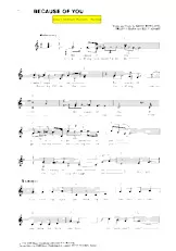 télécharger la partition d'accordéon Because of you (Interprètes : Dexy's Midnight Runners) (Rumba) au format PDF