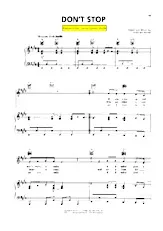 télécharger la partition d'accordéon Don't stop (Interprètes : Fleetwood Mac) (Swing Madison Shuffle) au format PDF