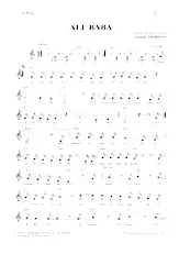 Partitions accordéon  Partition Ali Baba (Chant : André Bézu) par Gérard  Tempesti a télécharger pour accordéon en PDF