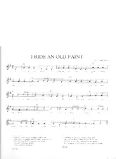 télécharger la partition d'accordéon I ride an old paint (Arrangement : Frank Rich) (Chant : Johnny Cash) (Valse Lente) au format PDF