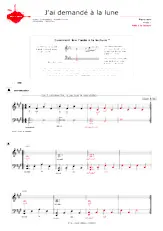 download the accordion score J'ai demandé à la lune (Niveau 2) in PDF format