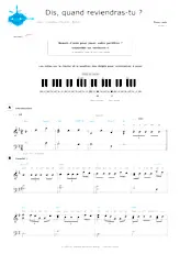 download the accordion score Dis, quand reviendras-tu (Niveau 1) in PDF format