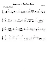 télécharger la partition d'accordéon ALEXANDER'S RAGTIME BAND soprano ou ténor au format PDF