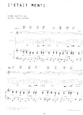 download the accordion score C'était menti in PDF format