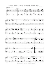 télécharger la partition d'accordéon SAVE THE LAST DANCE FOR ME PIANO au format PDF