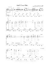 download the accordion score And I love her in PDF format