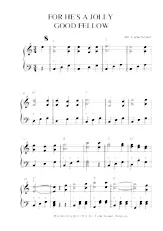 télécharger la partition d'accordéon FOR HE'S A JOLLY GOOD FELLOW PIANO au format PDF