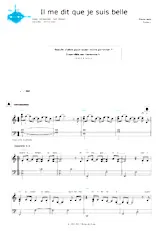 download the accordion score Il me dit que je suis belle (Niveau2) in PDF format