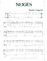 télécharger la partition d'accordéon Neiges (piano solo : André Gagnon) au format PDF