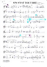 download the accordion score On s'est tout dit in PDF format