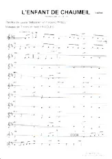 télécharger la partition d'accordéon L'ENFANT DE CHAUMEIL au format PDF