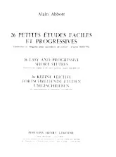 télécharger la partition d'accordéon Vingt six petites études faciles et progressives  / 26 easy and progressive short studies / 26 kleine leichte fortdchreitenden Etuden umgeschrieben au format PDF