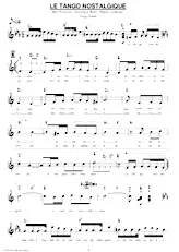 scarica la spartito per fisarmonica LE TANGO NOSTALGIQUE (tango chanté) in formato PDF